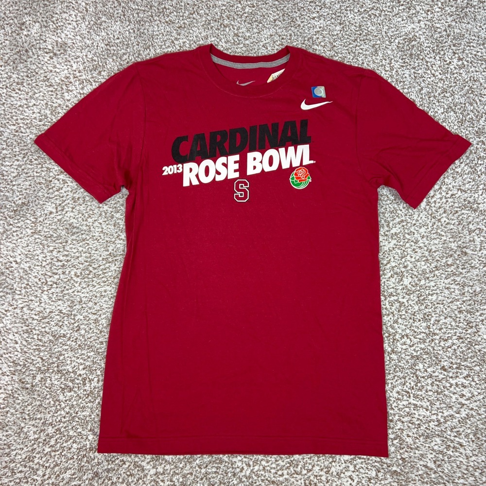 Stanford Cardinal Shirt Mens Small Red Nike 2013 Rose Bowl NCAA Football College